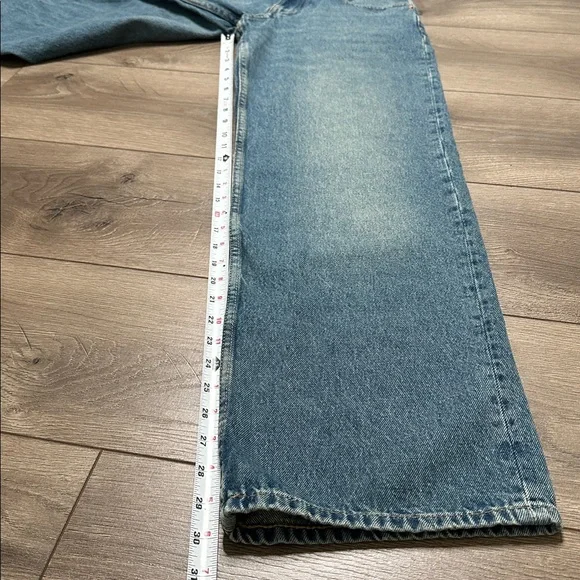 Motel Rocks Low Rise Parallel Jeans Bright Blue Size 24 - Picture 11 of 13